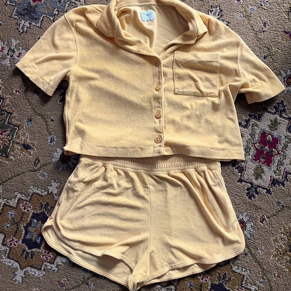Abercrombie Terry Cloth Top and Short Set